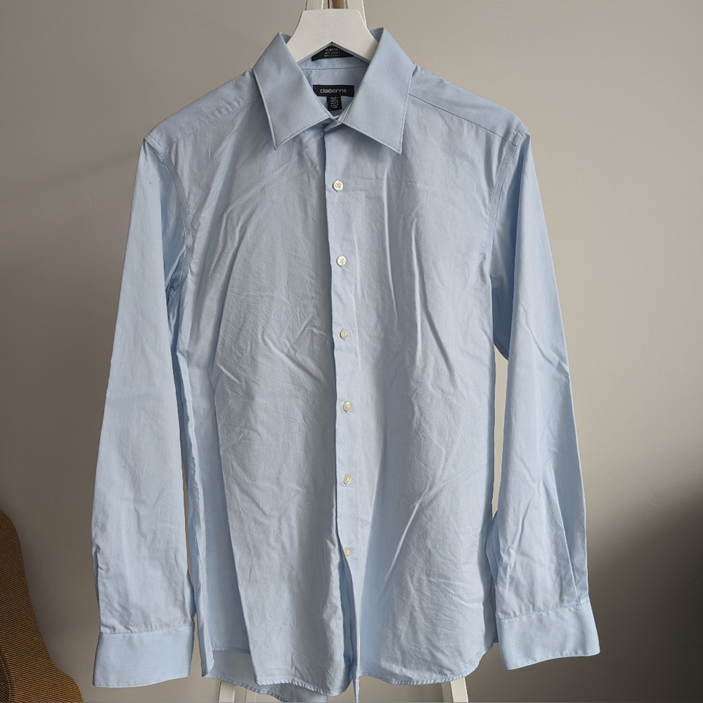 Claiborne wrinkle free slim fit button down